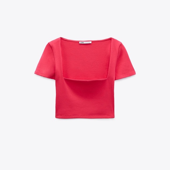 Zara Tops - ZARA Crop top with a square cut neckline
